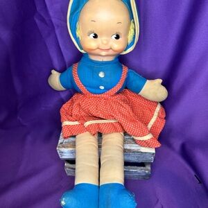 Vintage Knickerbocker Blue and Red Doll